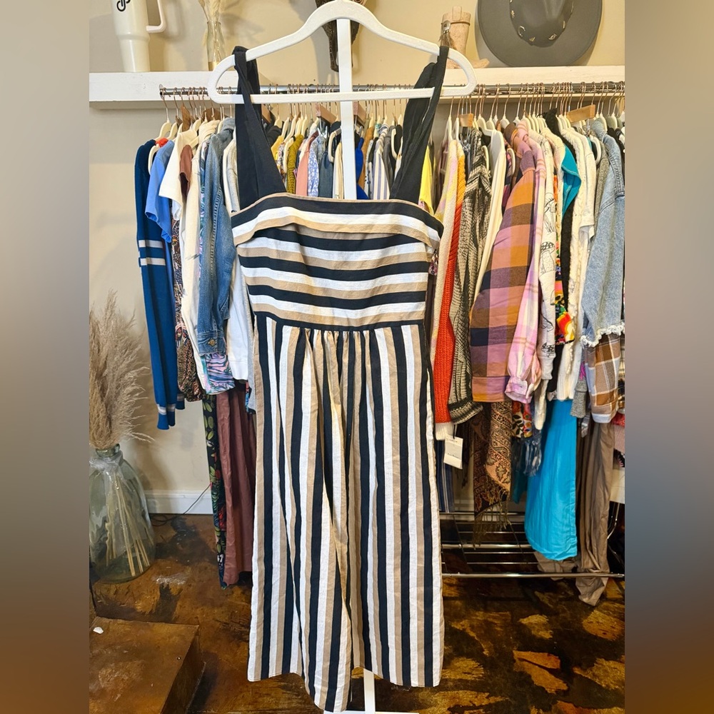 NWOT Zara TRF Collection Striped Midi Dress - Picture 8 of 12